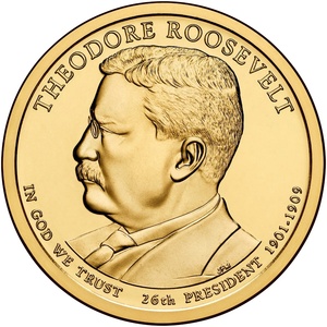 2013 1-dollar - P - Theodore Roosevelt reverse
